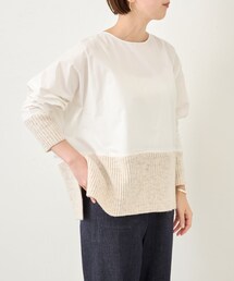 BEARDSLEY | 《予約》ニットコンビブラウス(ニット/セーター)