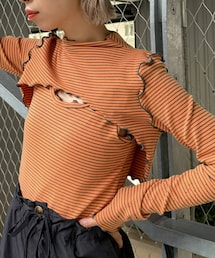 CIAOPANIC | 【HELLO.SANFRANCISCO】マルチウェイメローボーダートップス(Tシャツ/カットソー)