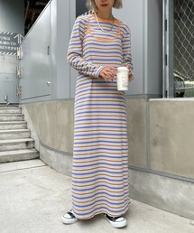 CIAOPANIC | 【HELLO.SANFRANCISCO】ロンtee付きボーダーキャミワンピース(ワンピース)