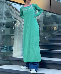 CIAOPANIC | 【HELLO.SANFRANCISCO】ロンtee付きボーダーキャミワンピース(ワンピース)