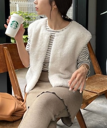 CAPRICIEUX LE'MAGE | ムートンコンパクトベスト(ベスト)