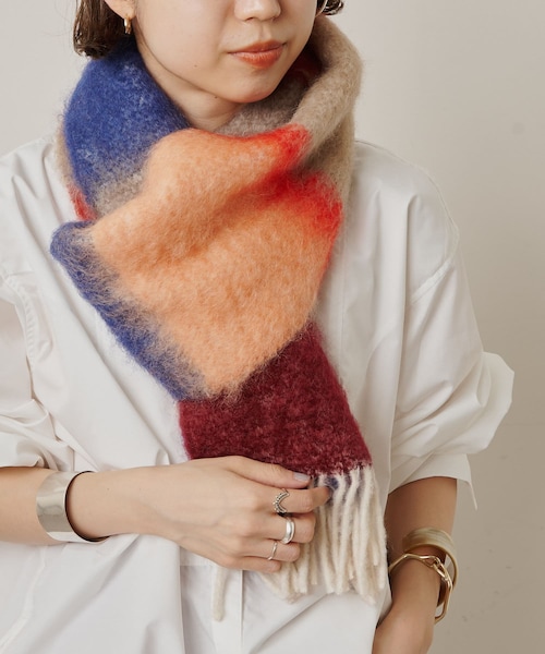 Omekashi（オメカシ）の「【PALCLOSET＆店舗限定】MANTAS EZCARAY カラーストール（マフラー・レディース・パープル/ピンク・F）」の2枚目の写真