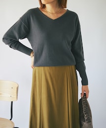 RIVE DROITE（リヴドロワ）の「予約【上質な素材感と機能性】ウォッシャブルカシミヤ100Vネックニット（ニット/セーター）」