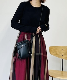 un dix cors | 《予約》【細見え叶える】ワイドリブクルーネックプルオーバー(ニット/セーター)