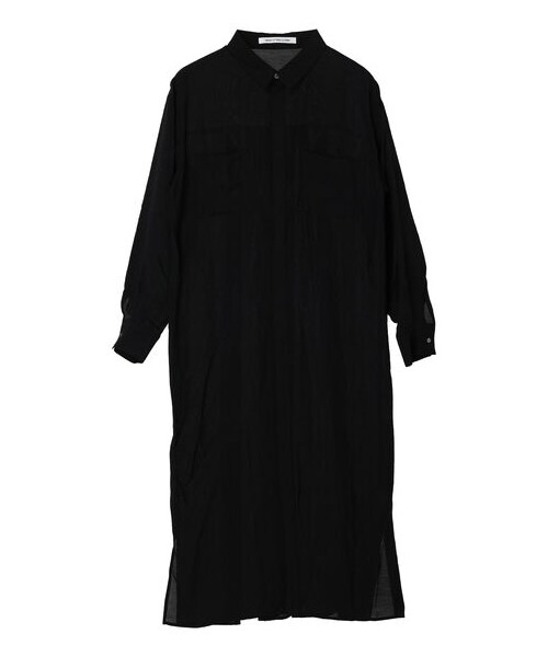 GARAGE OF GOOD CLOTHING(ガレージオブグッドクロージング)の「バックタックシャツワンピース(ワンピース/ドレス・ブラック/ベージュ/サックスブルー・F)」の15枚目の写真