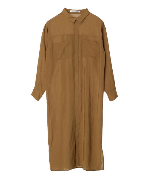 GARAGE OF GOOD CLOTHING(ガレージオブグッドクロージング)の「バックタックシャツワンピース(ワンピース/ドレス・ブラック/ベージュ/サックスブルー・F)」の13枚目の写真