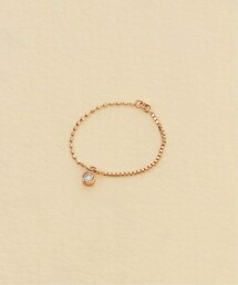【enasoluna/エナソルーナ】Rose gold diamond ring：リング
