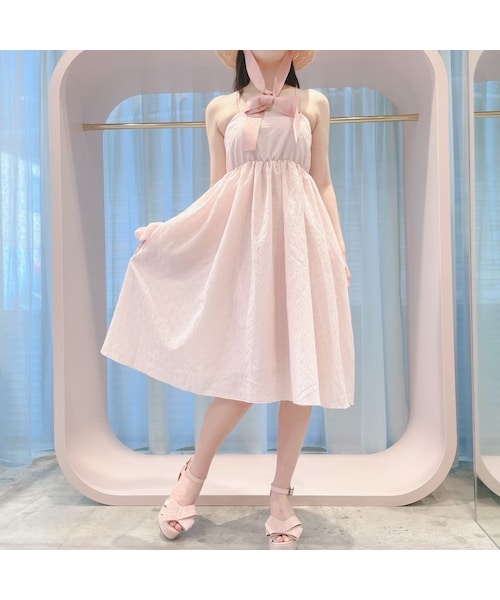 lilLilly（リルリリー）の「【予約】ハートジャガードキャミドレス