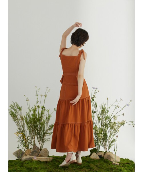 Marjorie（マージョリー）の「魔幻時刻，真皮金屬釦飾環帶平底鞋（シューズ・レディース・杏/黑・230/235/240/245/250）」の5枚目の写真