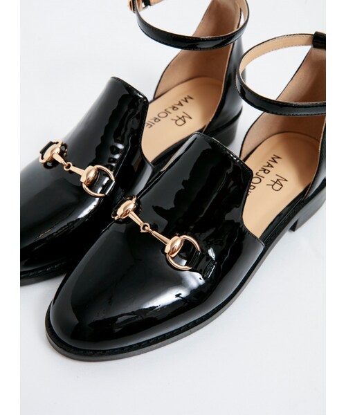 Marjorie（マージョリー）の「魔幻時刻，真皮金屬釦飾環帶平底鞋（シューズ・レディース・杏/黑・230/235/240/245/250）」の11枚目の写真