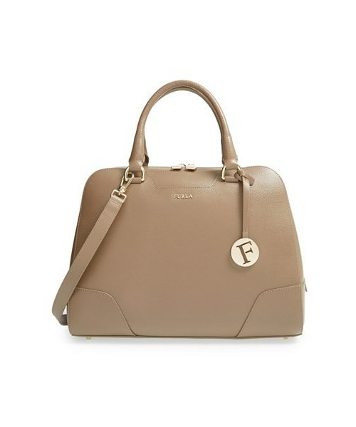 FURLA(フルラ)の「Furla 'Dolly - Medium' Leather Satchel(ショルダーバッグ・レディース・Daino/Onyx)」の4枚目の写真