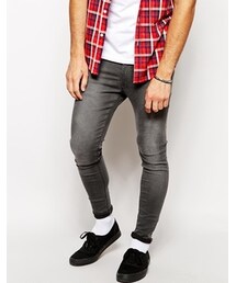 asos | ASOS Cropped Extreme Super Skinny Jeans In Gray - Gray(デニムパンツ)
