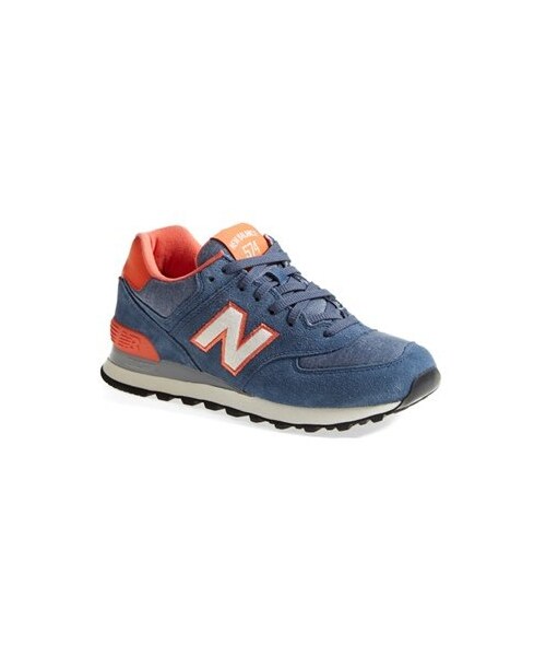 NEW BALANCE(ニューバランス)の「New Balance '574' Sneaker (Women)(スニーカー・レディース・Navy/ Orange・9 B)」の4枚目の写真