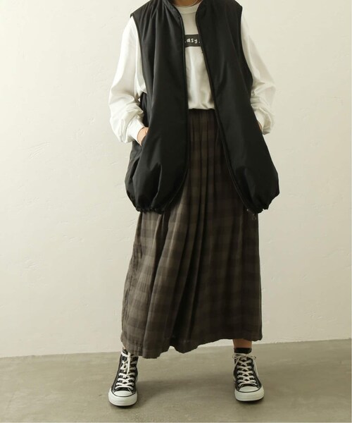 JOURNAL STANDARD LUXE タフタナカワタ スタンドカラーベスト JOURNAL STANDARD LUXE（ジャーナルスタンダード ラックス）の「《予約