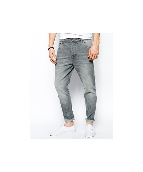 asos（エイソス）の「ASOS Tapered Jeans In Gray Wash Gray（デニムパンツ）」 WEAR