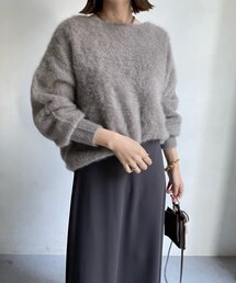 DouDou（ドゥドゥ）の「フォックスカシミヤ ボートネックプルオーバー