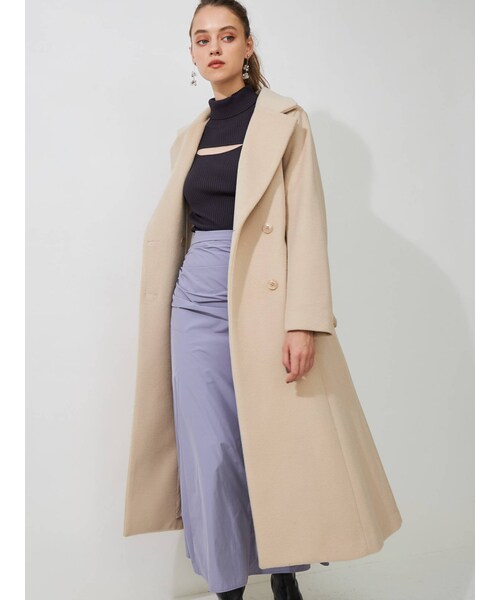 【美品】MERCURYDUO バックフレアロングコート MERCURYDUO（マーキュリーデュオ）の「バックフレアロングコート