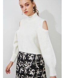 MERCURYDUO | カラーオープンショルダーニット(ニット/セーター)