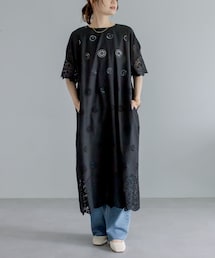 PUAL CE CIN | 両耳スカラップレースワンピース(ワンピース)