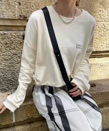 DouDou | 2WAYロゴスウェット(Tシャツ/カットソー)