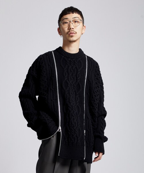 JOHN LAWRENCE SULLIVANジッパーニット JOHN LAWRENCE SULLIVAN（ジョンローレンスサリバン）の「ZIPPED