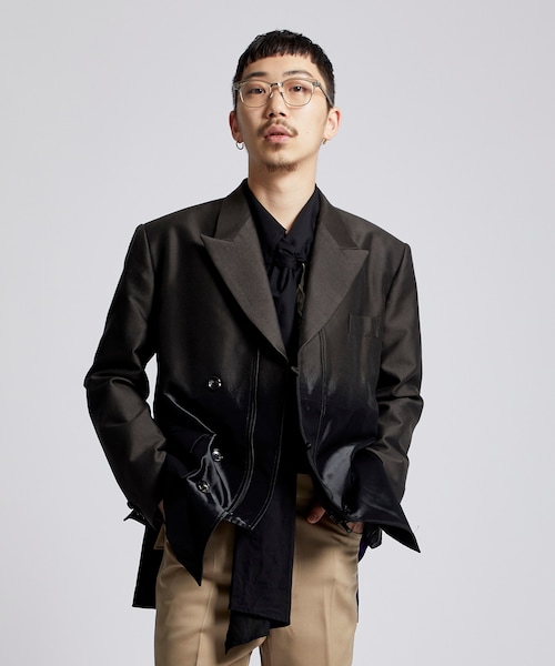TAAKK（ターク）の「NOISE JACQUARD BAL COLLAR COAT（その他アウター