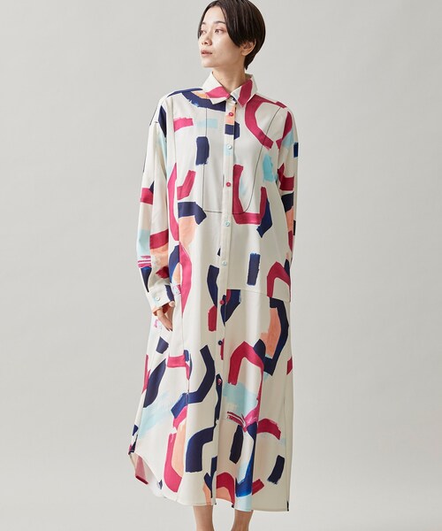 RUMCHE（ラムシェ）の「POPPINアートプリントシャツドレス（ワンピース
