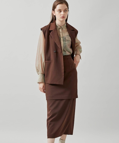 Ameri（アメリ）の「タイトティアードスカートセットアップ