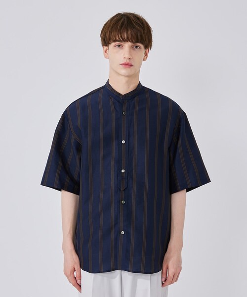 キュプラリネンストライプバンドカラーSH