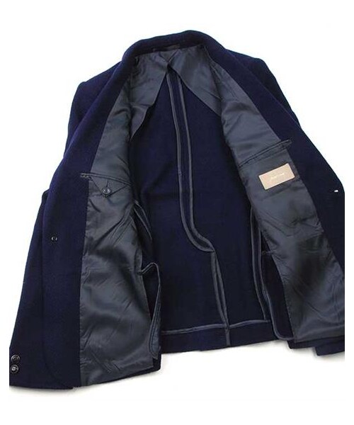 plain-me（プレインミー）の「軟呢織紋圍巾領單釦西裝外套（その他・メンズ・深灰/深藍・S/M/L）」の11枚目の写真
