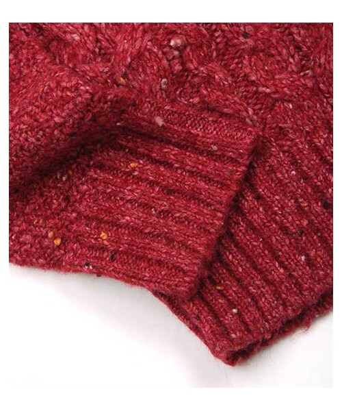 VIBGYOR（ヴィブジョー）の「麻花織紋圓領毛衣（その他・メンズ・灰/酒紅/綠・S/M/L）」の6枚目の写真
