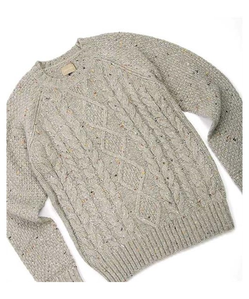 VIBGYOR（ヴィブジョー）の「麻花織紋圓領毛衣（その他・メンズ・灰/酒紅/綠・S/M/L）」の10枚目の写真