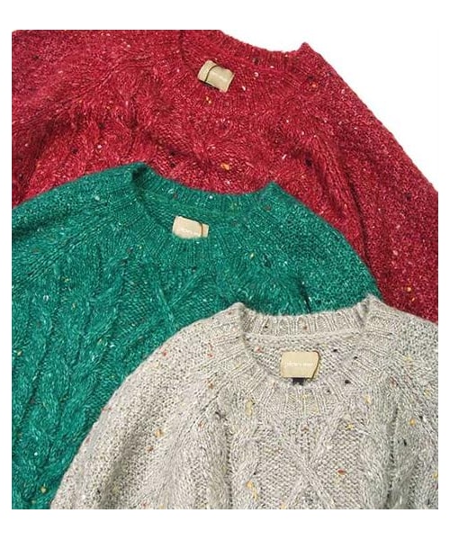 VIBGYOR（ヴィブジョー）の「麻花織紋圓領毛衣（その他・メンズ・灰/酒紅/綠・S/M/L）」の3枚目の写真