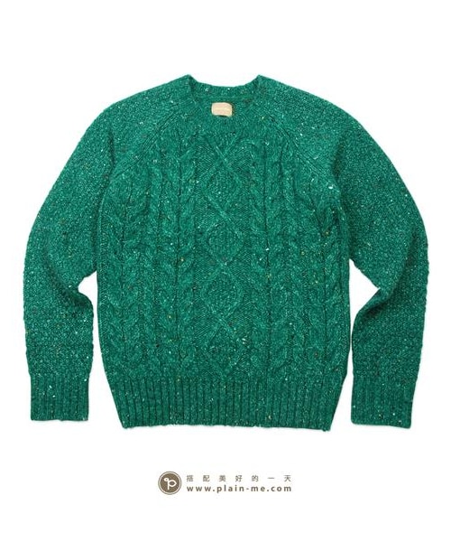 VIBGYOR（ヴィブジョー）の「麻花織紋圓領毛衣（その他・メンズ・灰/酒紅/綠・S/M/L）」の7枚目の写真