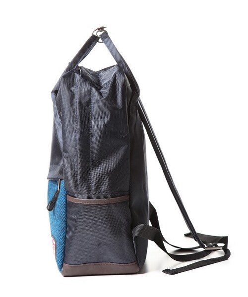 JUNRED（ジュンレッド）の「【Harris Tweed×JUNRed】バックパック（バッグ・メンズ・ブラック/ネイビー・F）」の4枚目の写真