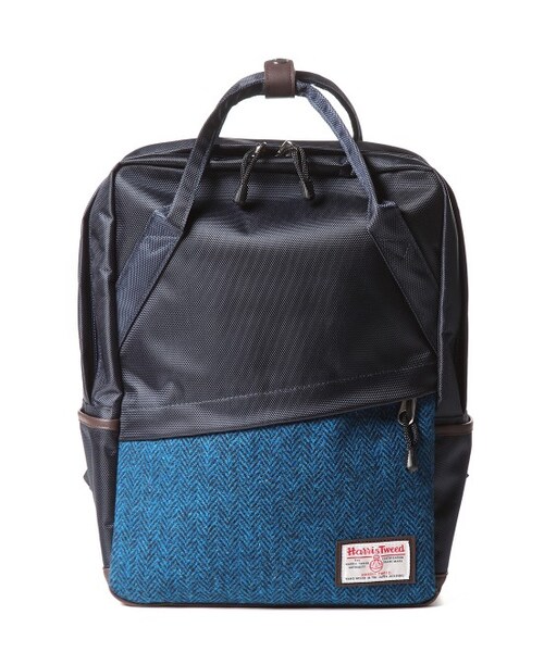 JUNRED（ジュンレッド）の「【Harris Tweed×JUNRed】バックパック（バッグ・メンズ・ブラック/ネイビー・F）」の2枚目の写真