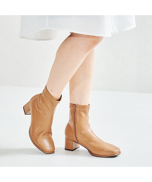 ORiental TRaffic（オリエンタルトラフィック）の「オーバースクエアトゥストレッチブーツ/WEB先行予約 8月下旬発売予定/21416（シューズ・レディース・ブラック/ブルー/キャメル/ホワイト・SS/S/M/L/LL/3L）」の16枚目の写真