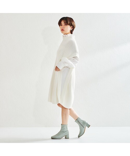 ORiental TRaffic（オリエンタルトラフィック）の「オーバースクエアトゥストレッチブーツ/WEB先行予約 8月下旬発売予定/21416（シューズ・レディース・ブラック/ブルー/キャメル/ホワイト・SS/S/M/L/LL/3L）」の22枚目の写真