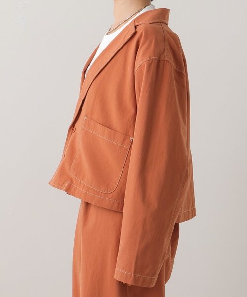 DOUBLE NAME（ダブルネーム）の「2つボタンショート丈ジャケット（ジャケット/アウター・レディース・クロ/カーキ/テラコッタ・FREE）」の9枚目の写真