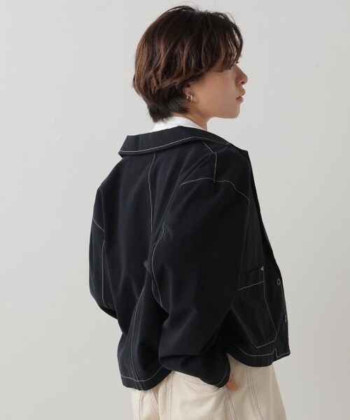 DOUBLE NAME（ダブルネーム）の「2つボタンショート丈ジャケット（ジャケット/アウター・レディース・クロ/カーキ/テラコッタ・FREE）」の20枚目の写真