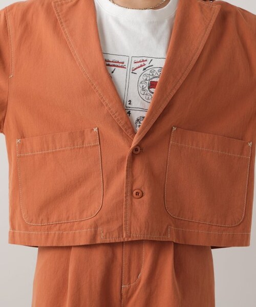 DOUBLE NAME（ダブルネーム）の「2つボタンショート丈ジャケット（ジャケット/アウター・レディース・クロ/カーキ/テラコッタ・FREE）」の16枚目の写真