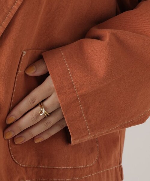 DOUBLE NAME（ダブルネーム）の「2つボタンショート丈ジャケット（ジャケット/アウター・レディース・クロ/カーキ/テラコッタ・FREE）」の14枚目の写真
