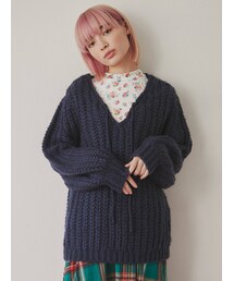 merry jenny | looseリボンローゲージニット(ニット/セーター)