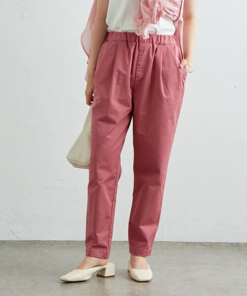 PUAL CE CIN（ピュアルセシン）の「テーパードチノパンツ（その他パンツ・レディース・ブラック/マスタード/ピンク・FREE）」の2枚目の写真