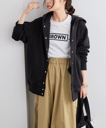 PUAL CE CIN | 裏起毛フードブルゾン(カーディガン/ボレロ)