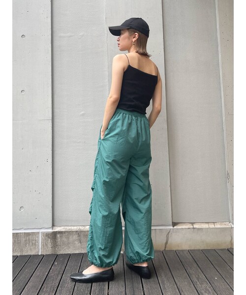 Ungrid(アングリッド)の「【WEB限定】ナイロンドロストパンツ(パンツ・オレンジ/ピンク/チャコールグレー/グリーン/パープル・F)」の22枚目の写真