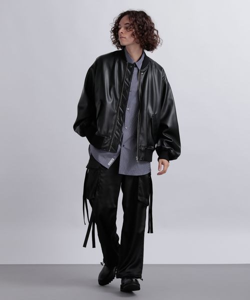 HARE（ハレ）の「サテンテクノカーゴパンツ（パンツ・メンズ・ブラック09・FREE）」の2枚目の写真