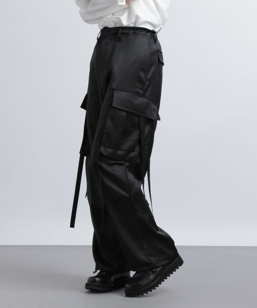 HARE（ハレ）の「サテンテクノカーゴパンツ（パンツ・メンズ・ブラック09・FREE）」の4枚目の写真