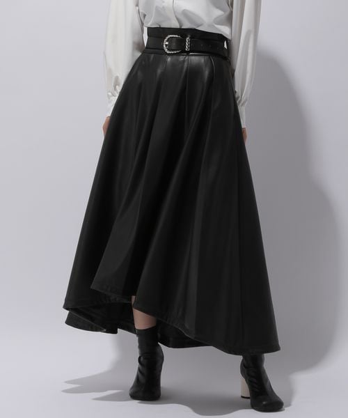 HARE（ハレ）の「フェイクレザーサーキュラースカート（）」 - WEAR