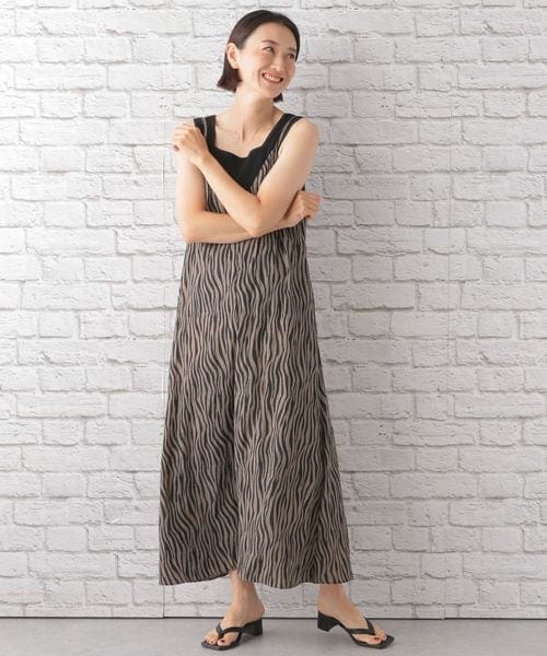 LEPSIM(レプシィム)の「プリントパターンキャミワンピース(ワンピース/ドレス・レディース・ボカシ柄09/ゼブラ柄53・FREE SIZE)」の2枚目の写真